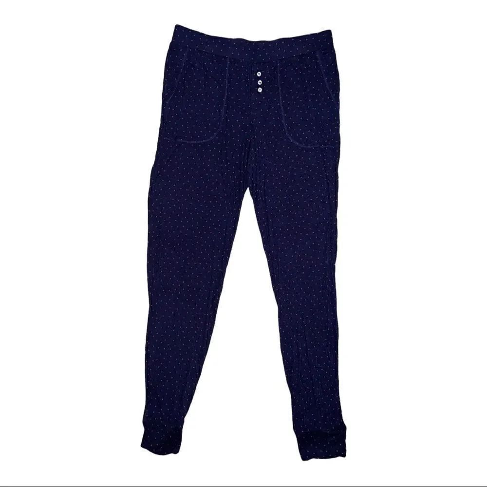 Alfani Women's Blue Multi Shapes Ultra-Soft Knit Jogger Pajama Pants XS NWT